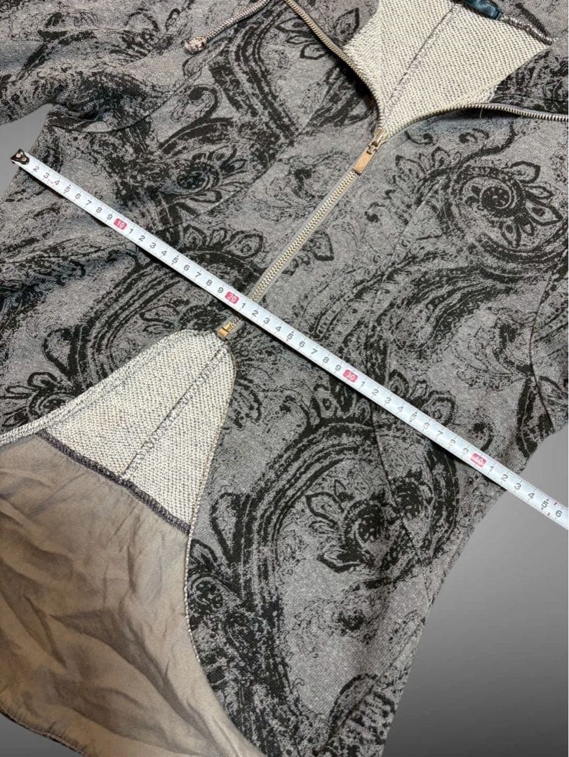 y2kゴシック✴︎ペイズリー柄ダークコア　ジップパーカーNANAマクブリンク裏原