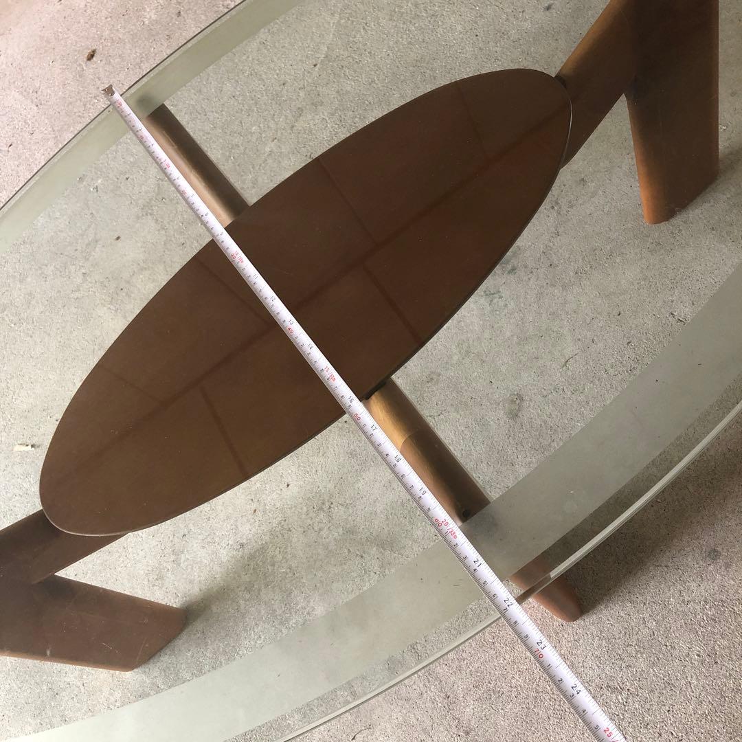 オシャレ！マルニ木工 maruni ガラストップテーブル 120cm幅