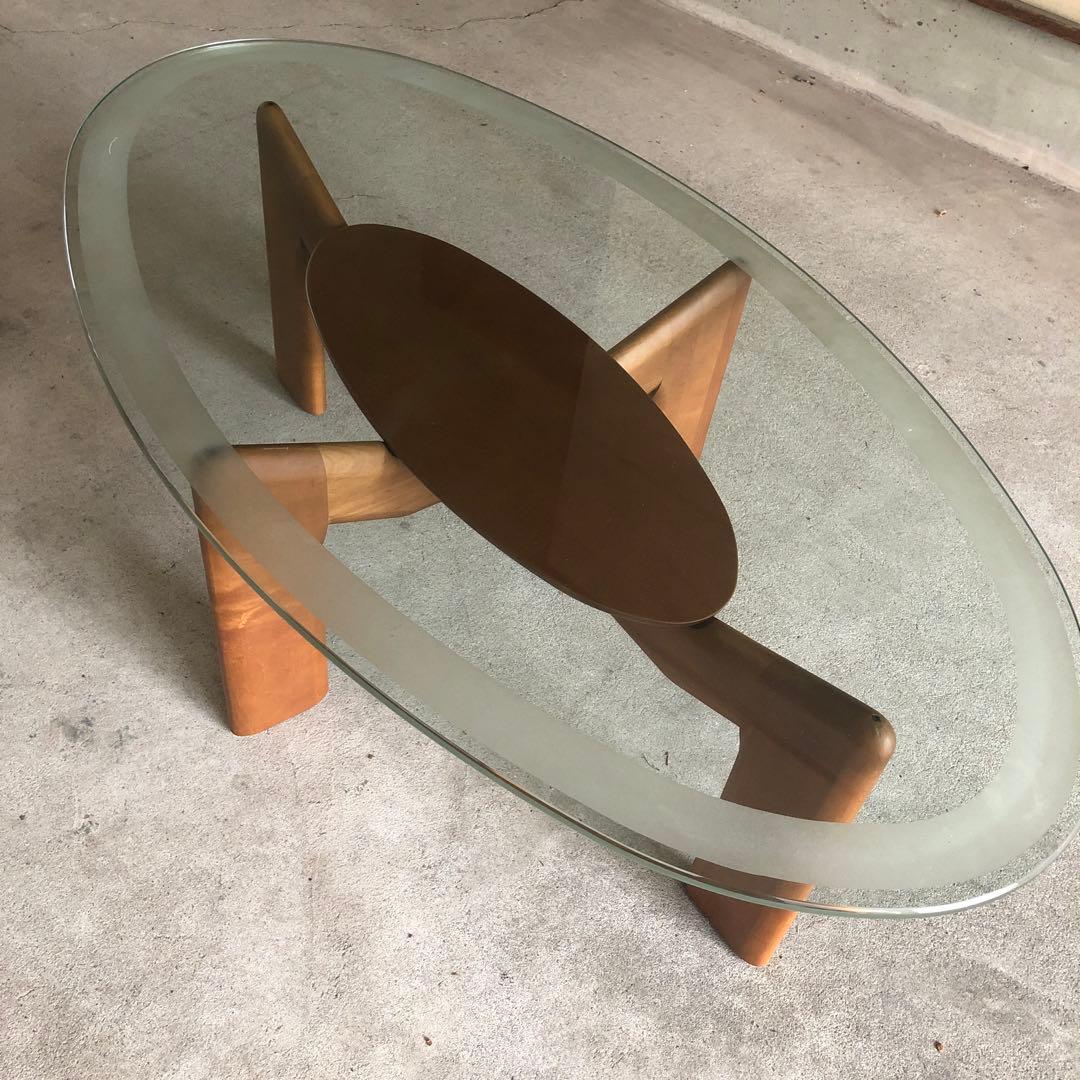 オシャレ！マルニ木工 maruni ガラストップテーブル 120cm幅