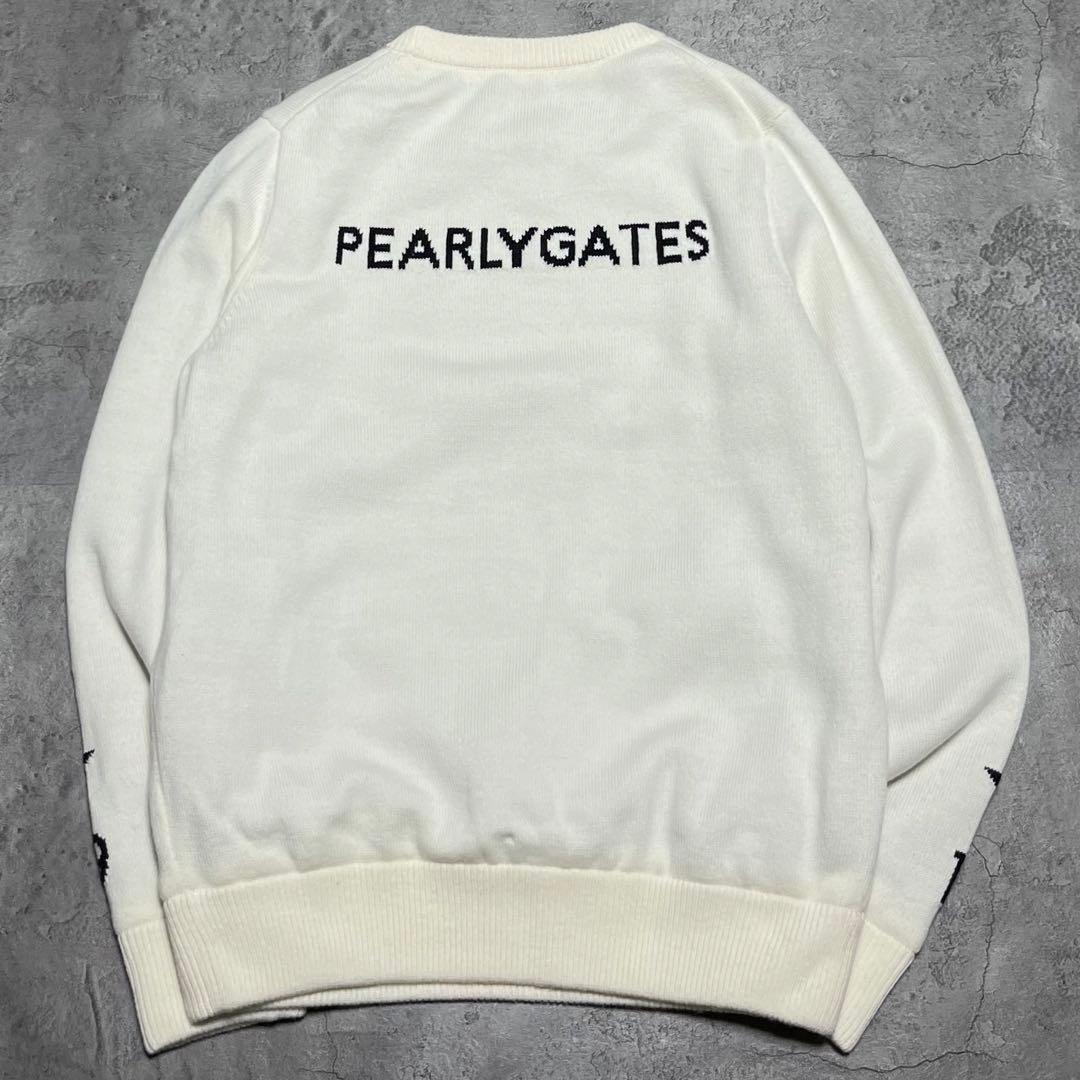 パーリーゲイツ　星　スター　ホワイト　裏地付き　ニット　セーター　0サイズ