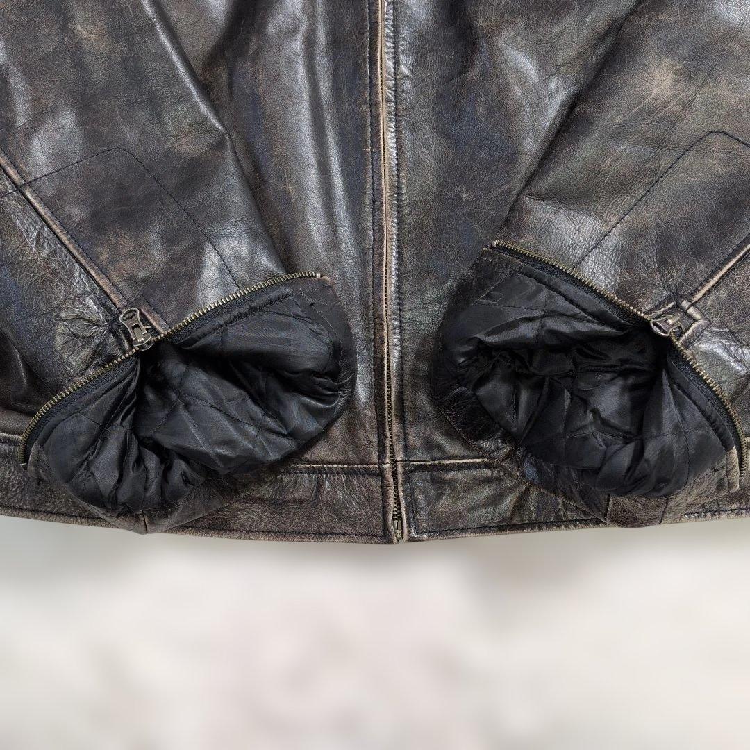 OLD GAP 90s 牛革 ボア レザージャケット L ヴィンテージ加工 希少