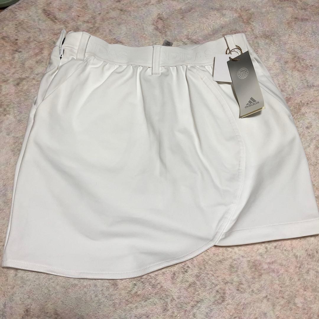新品アディダスゴルフ 春夏セットアップ UVジップフーディー×白ラウンドスカート