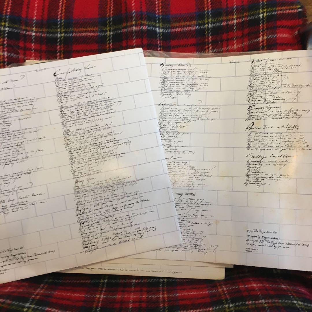 ピンク・フロイド　ザ・ウォール　クリア・ステッカー付き　2枚組レコード　4/4