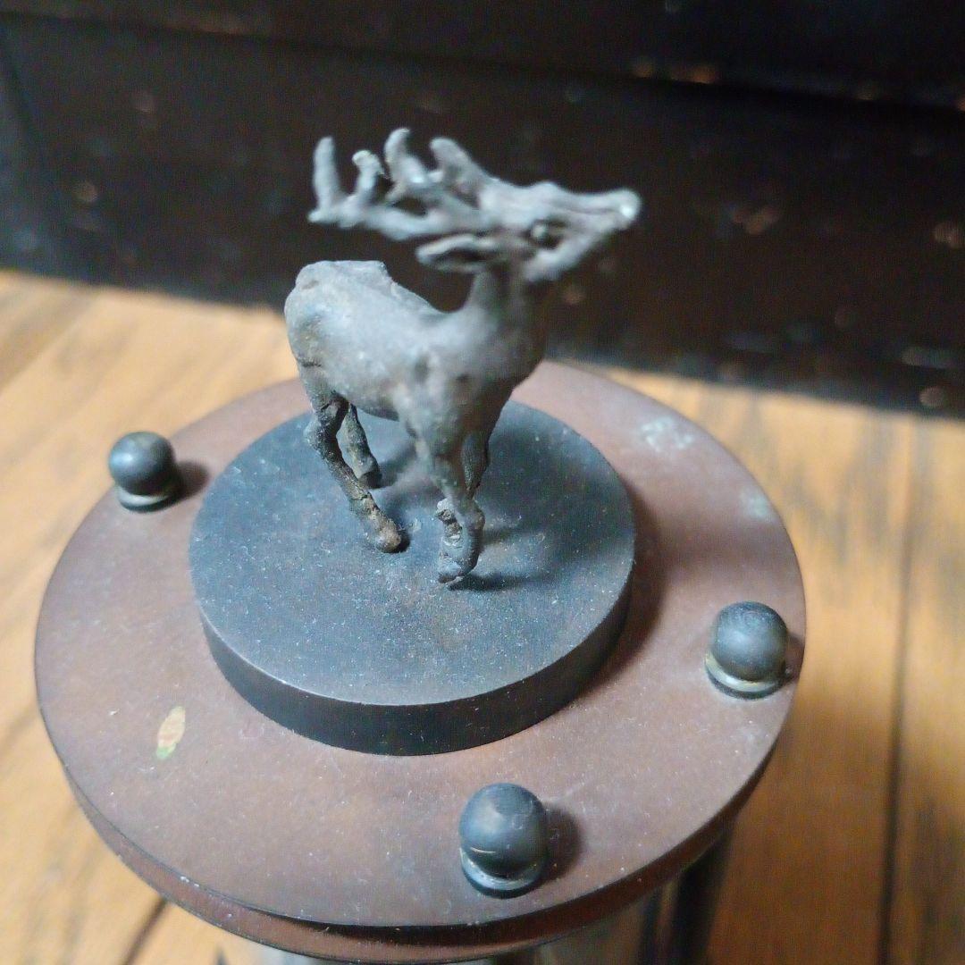 オメガ　置時計　ガラスケース　稼働品　アンティーク