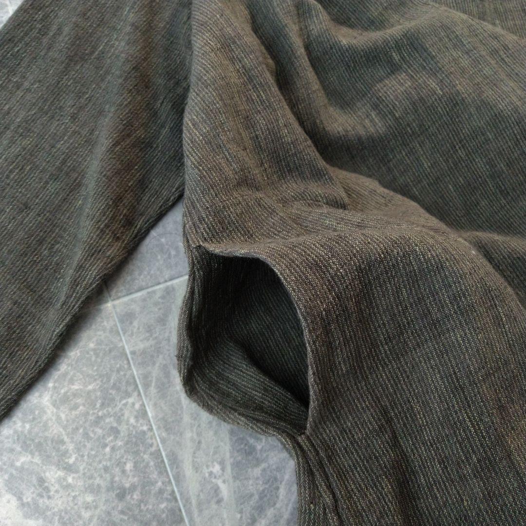 081 ヨーガンレール リネン ロングワンピース カーキ ブラウン ゆったり