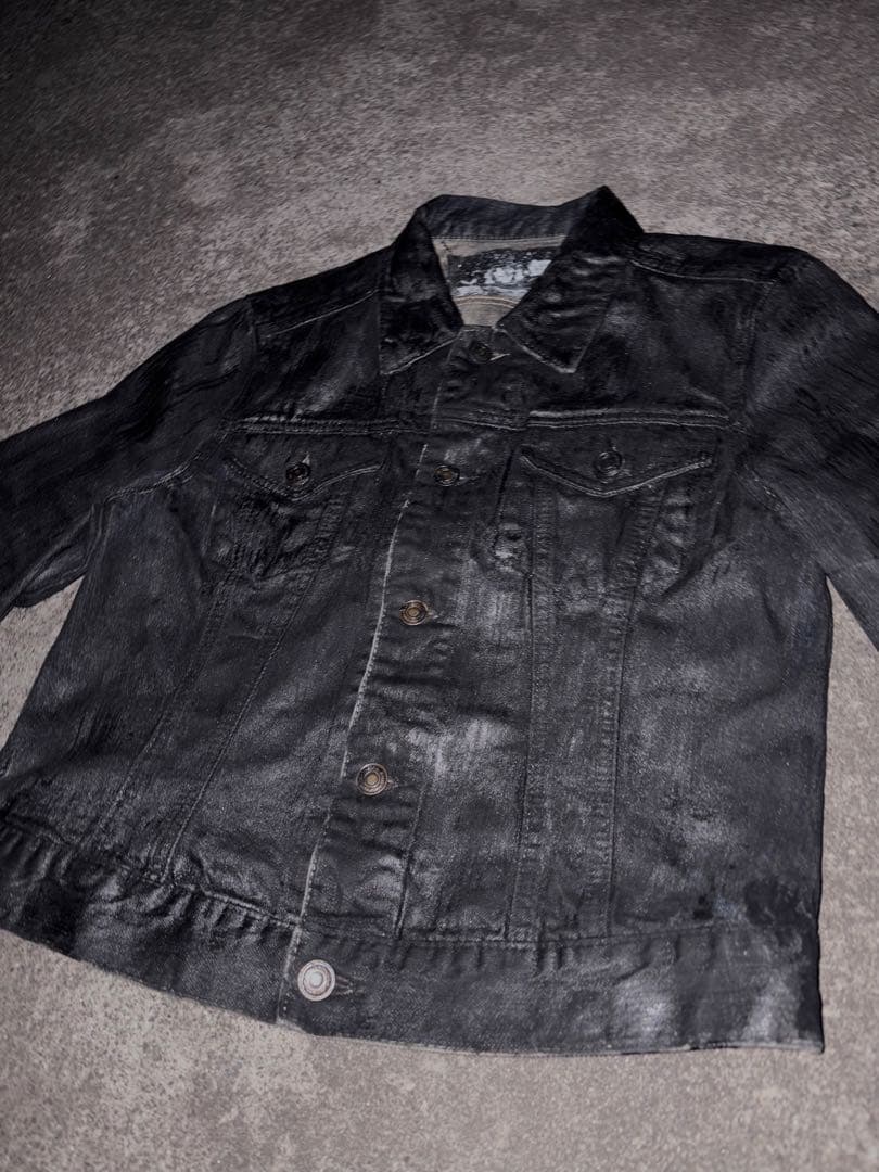 【archive】コーティングデニムジャケット ダークウェア エディ期 y2k