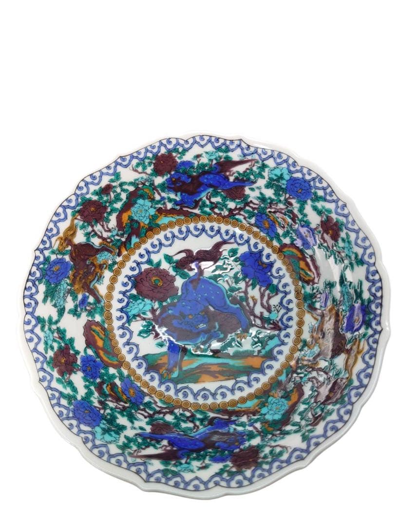 未使用　九谷焼　暁堂　ペア中鉢　鳳山堂