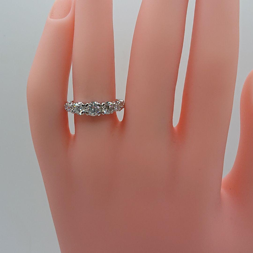 クララ様1カラットUPグラデーションデザイン天然ダイヤモンドリングプラチナ900