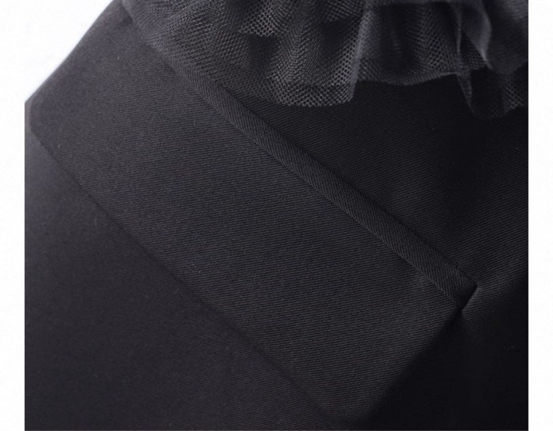 チュールフリル付きベスト ノースリーブジレ