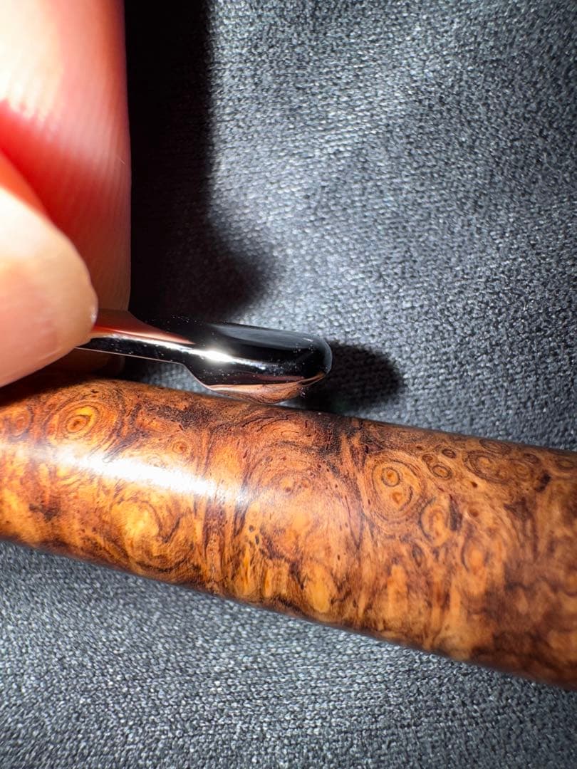 工房楔　ペンシル楔　ローズウッド　こぶ杢　真鍮パイプ