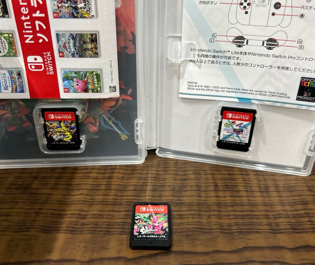 任天堂　Switch 本体　カセット　スプラトゥーン3 ぷよテト
