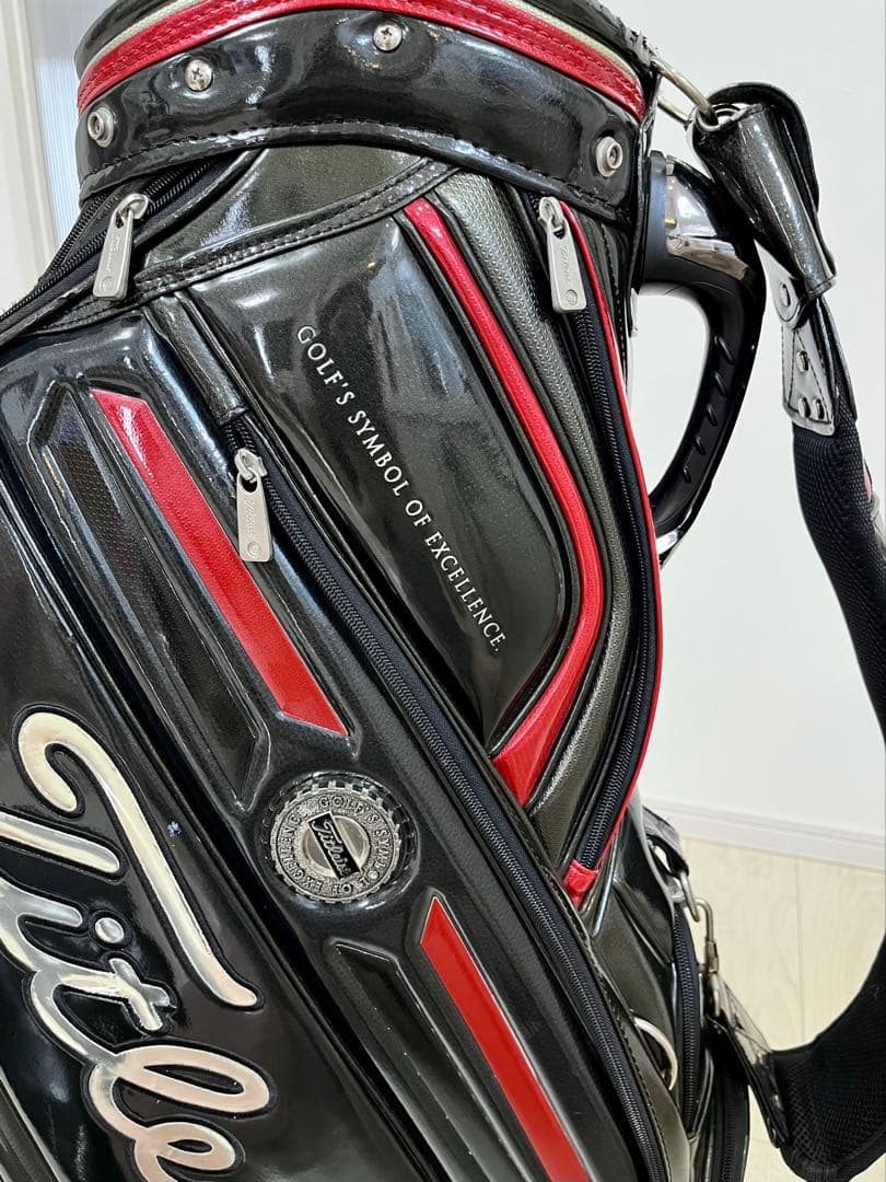 Titleist ゴルフバッグ 黒/赤