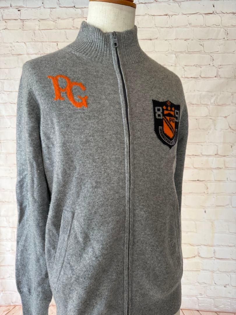 PEARLY GATES グレー ジップアップセーター　カシミヤ　サイズ4