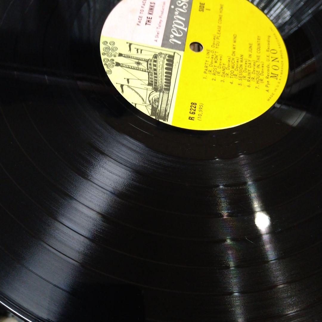 希少USorgMONO盤　キンクス　フェイス・トゥ・フェイス　LP