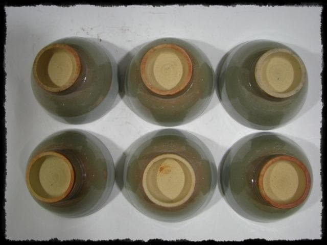 十五代 坂倉 新兵衛 萩 掛分 茶碗６客 急須 茶器揃 茶道具 hk445