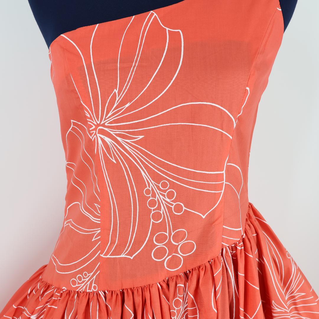 【美品 フラダンス衣装】オレンジ MAKAMAKA マカマカ ハイビスカス