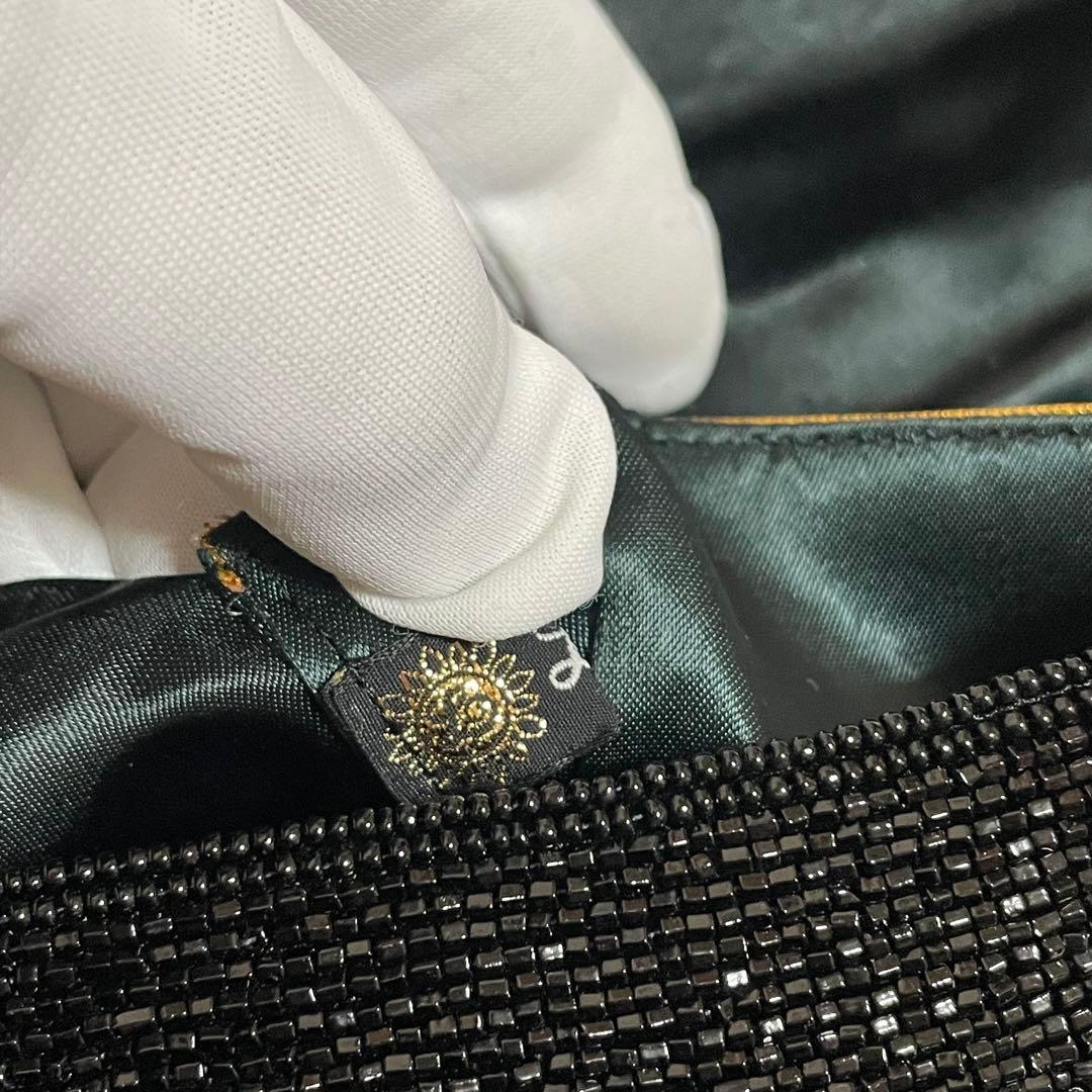 極美品☆皇室御用達 LUMY ルミーはしもと パーティーバッグ ビーズ刺繍