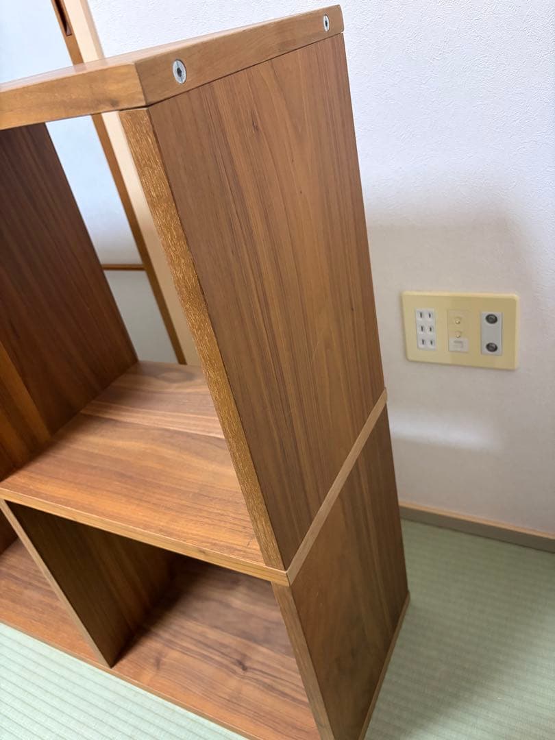 たのメル便送料込み　組み立て不要　無印良品　スタッキングシェルフ　ウォルナット