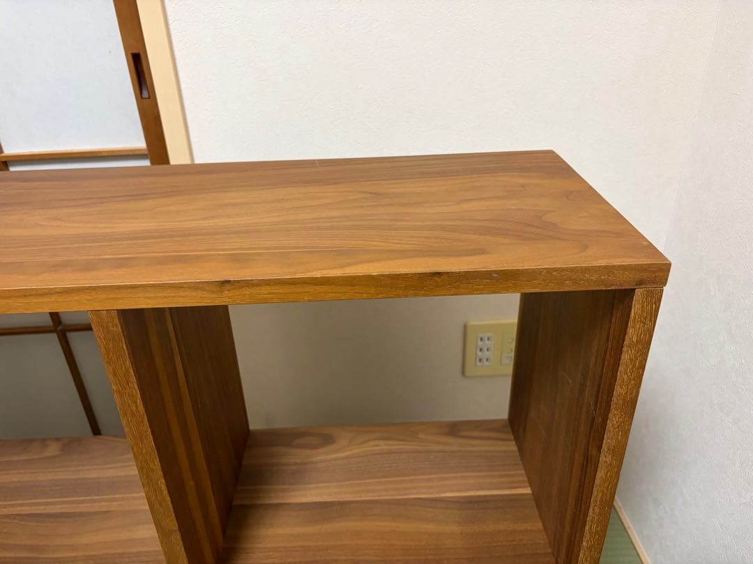 たのメル便送料込み　組み立て不要　無印良品　スタッキングシェルフ　ウォルナット
