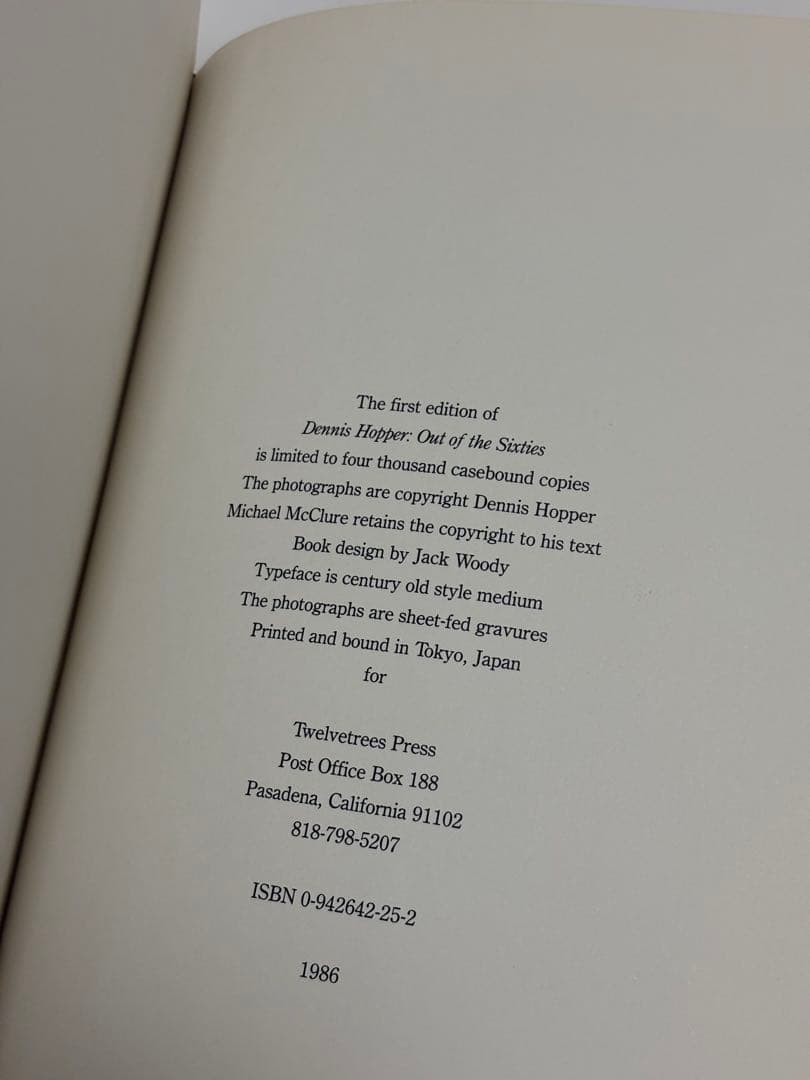 『 デニス・ホッパー写真集 / OUT OF THE SIXTIES 』