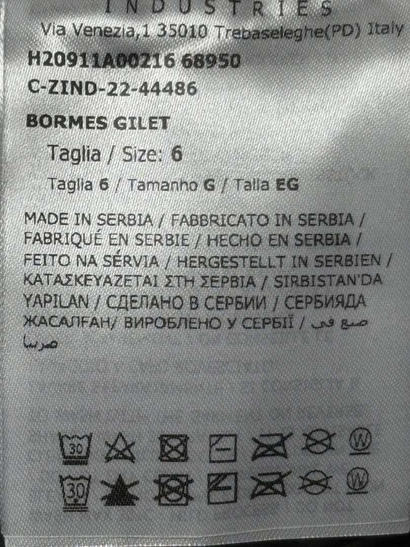 新品未使用タグ付き☆MONCLER BORMES ダウンベスト 6 黒色 3XL