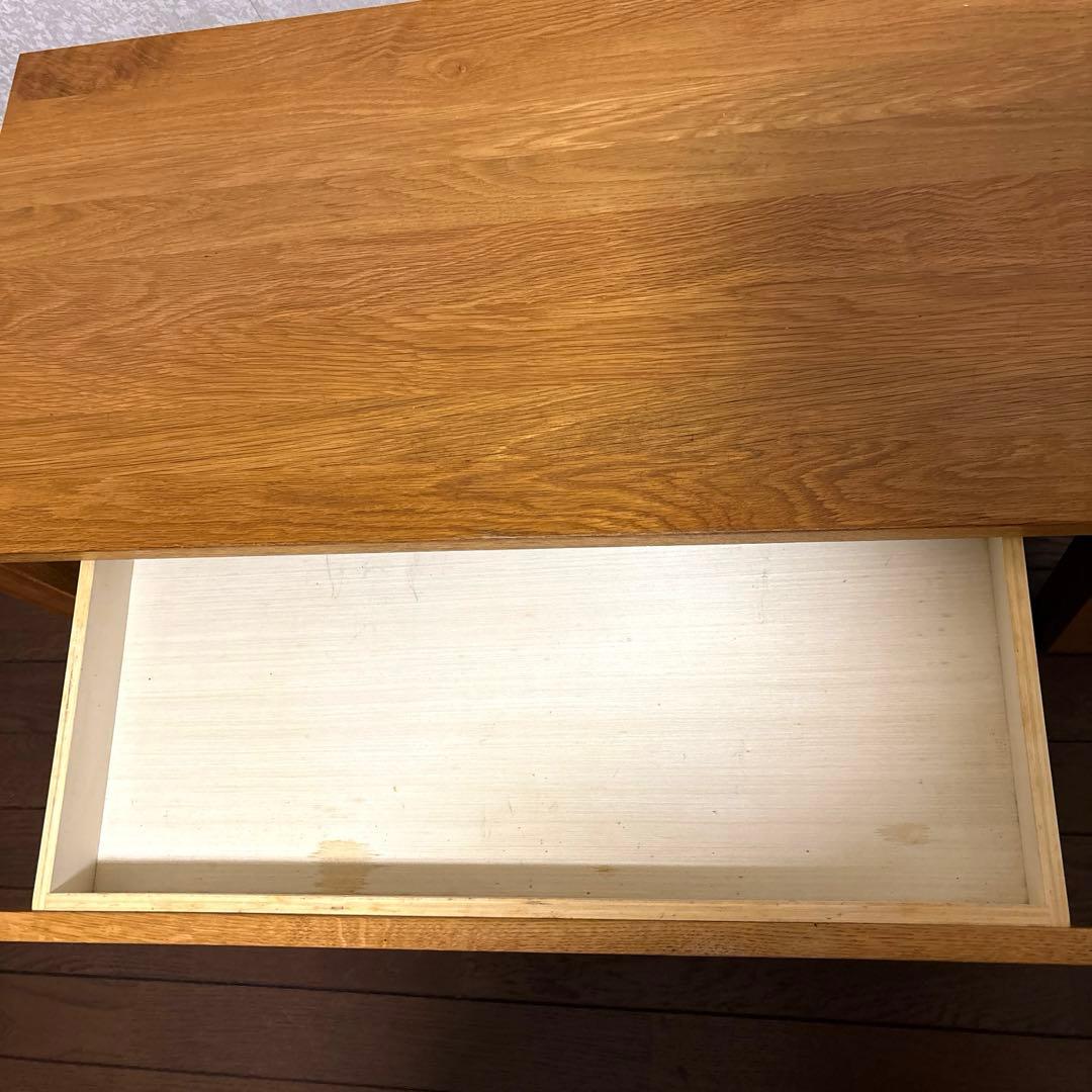 【良品】無印良品 無垢材 ローテーブル 引出し付き