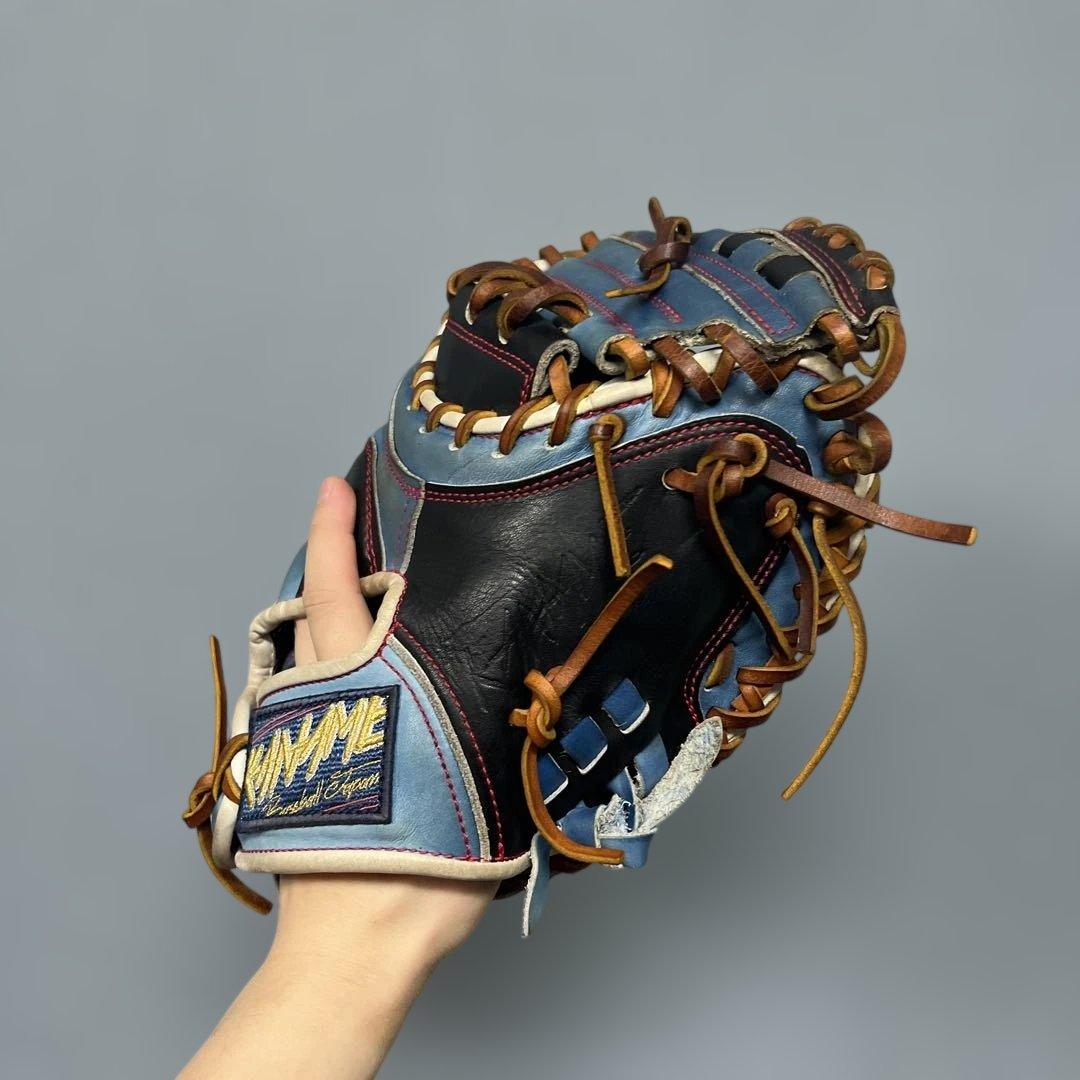 1368 要 カナメ 型抜群 美品 即戦力 軟式 キャッチャーミット 袋付き