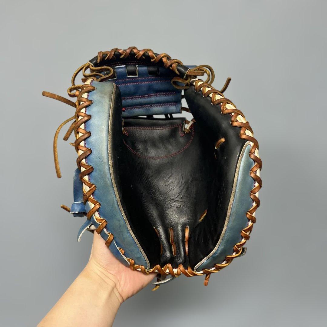 1368 要 カナメ 型抜群 美品 即戦力 軟式 キャッチャーミット 袋付き