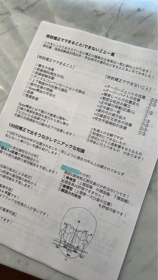 【きゃべつ】120回歯科医師国家試験合否を決める重要資料