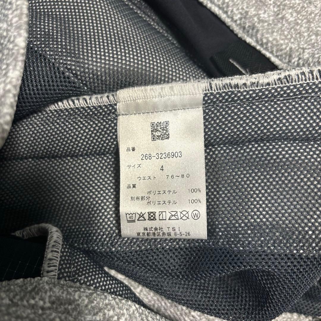 パーリーゲイツPGGダブルラッセル杢グレー＆ロゴパンツサイズ4