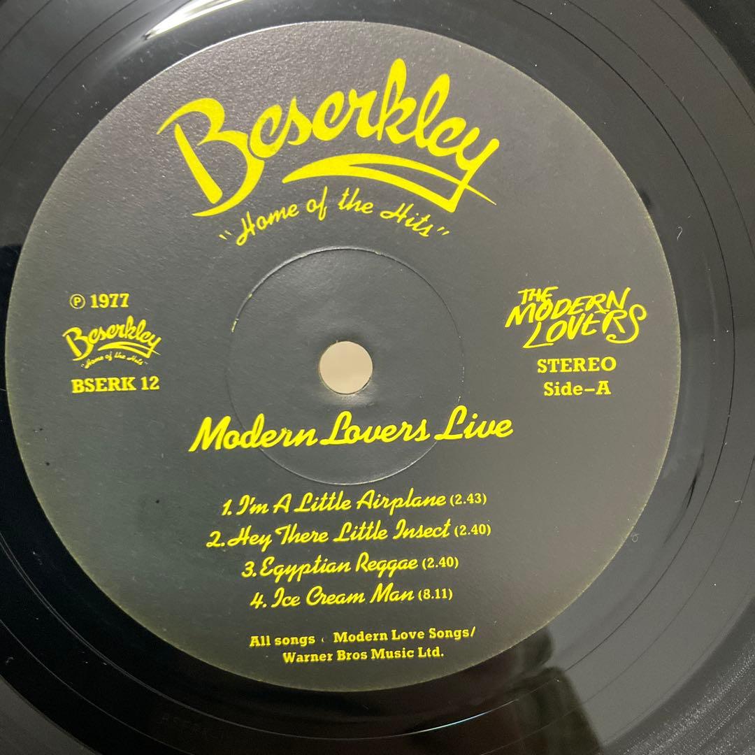 ジョナサンリッチマン　Live US盤レコード　モダンラバーズ