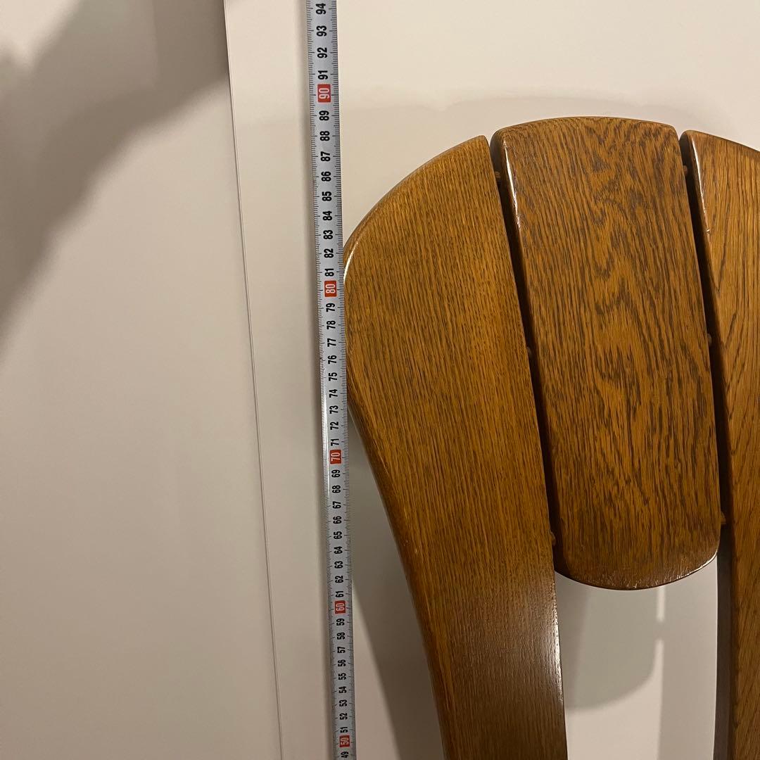 浜本工芸 ダイニングチェア 木製 椅子 ナラ材 北欧風 シンプル　緑　旧式