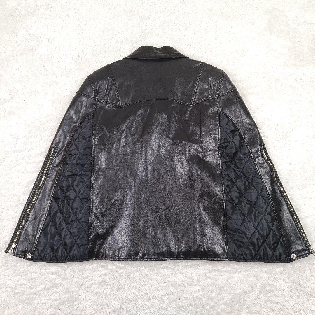 ✨️希少✨️FACETASM レザー 牛革 切替 ポンチョ キルティング L