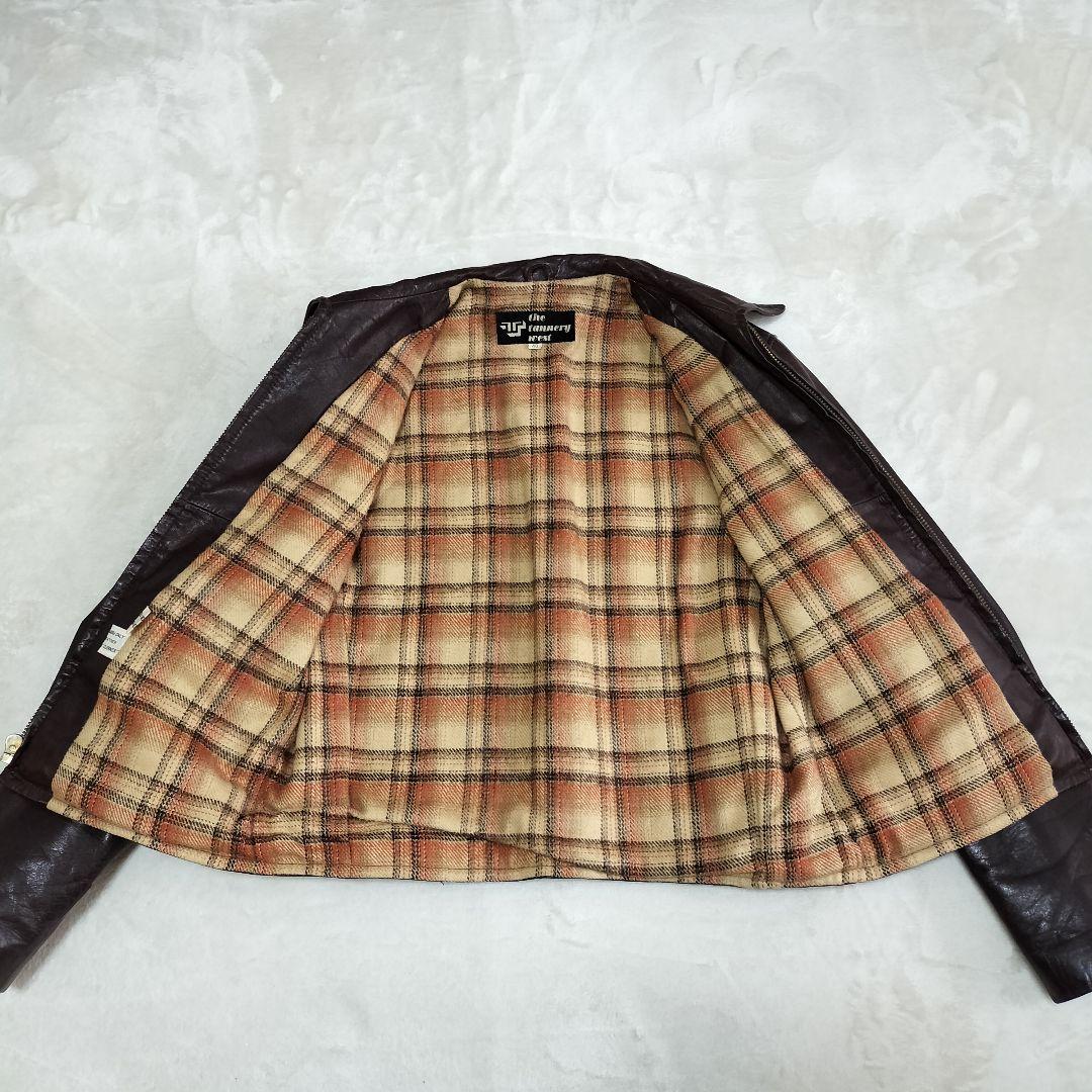 70S　VINTAGE　THEREE STAR ZIP　レザージャケット