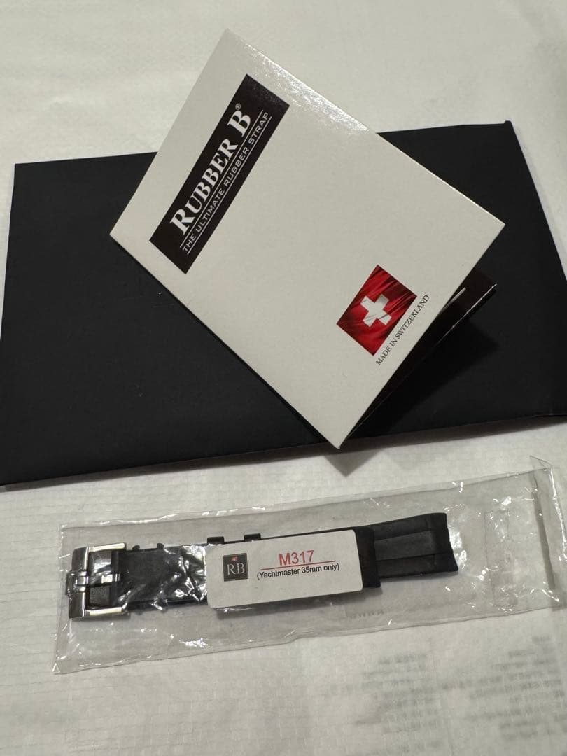 Rubber B ロレックス・ヨットマスター35ミリ用ラバーベルト ブラック