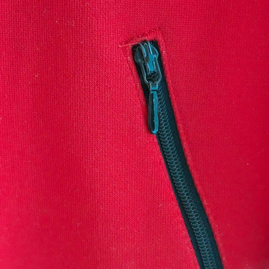 70s 西ドイツ デサント adidas トラックジャケット 赤黒 サイズ6