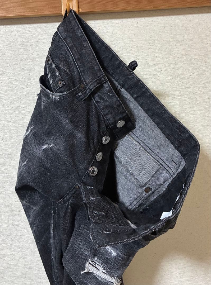 ディースクエアード スケーターブラックデニム（42）