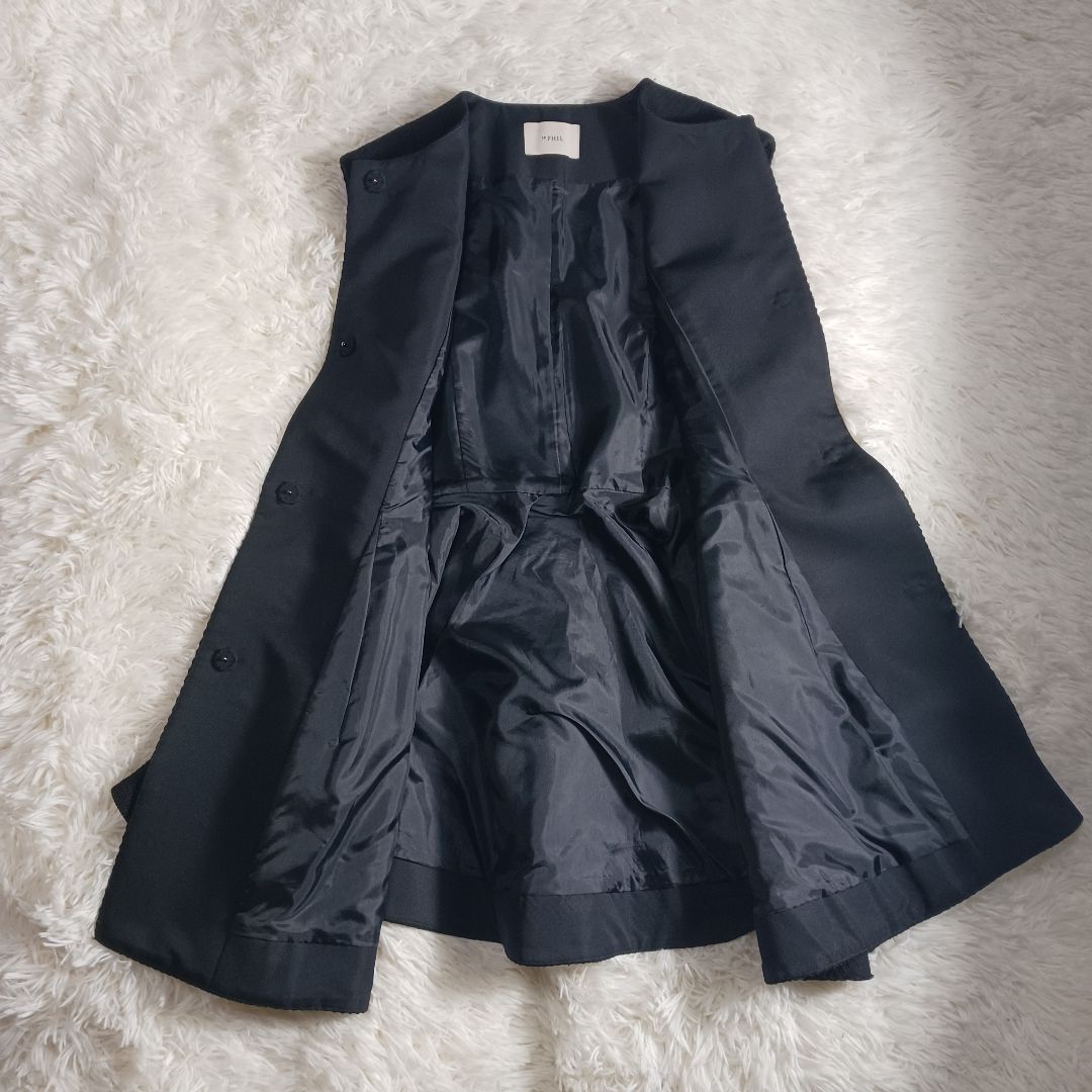 ルフィル　スポンディッシュ　ツイル　ジレ　フリーサイズ　ブラック