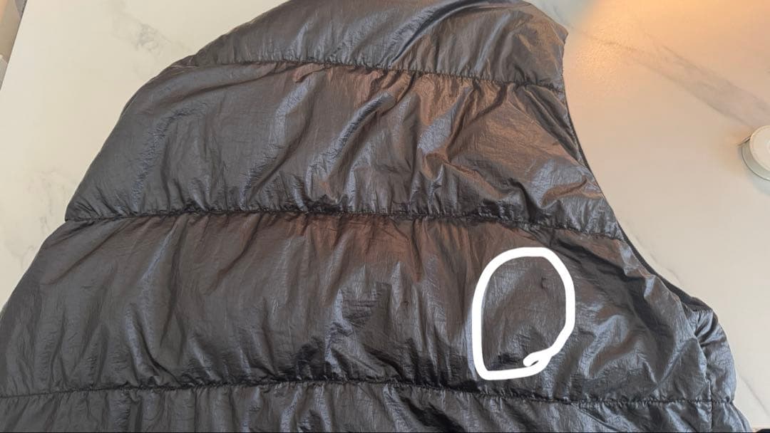 STONE  GARMENT DYED DOWN VEST 黒 L