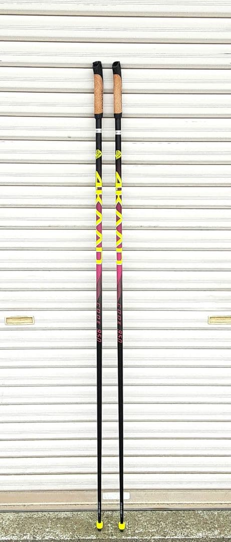 4KAAD クロスカントリースキーポール 145cm、140cm　2組セット