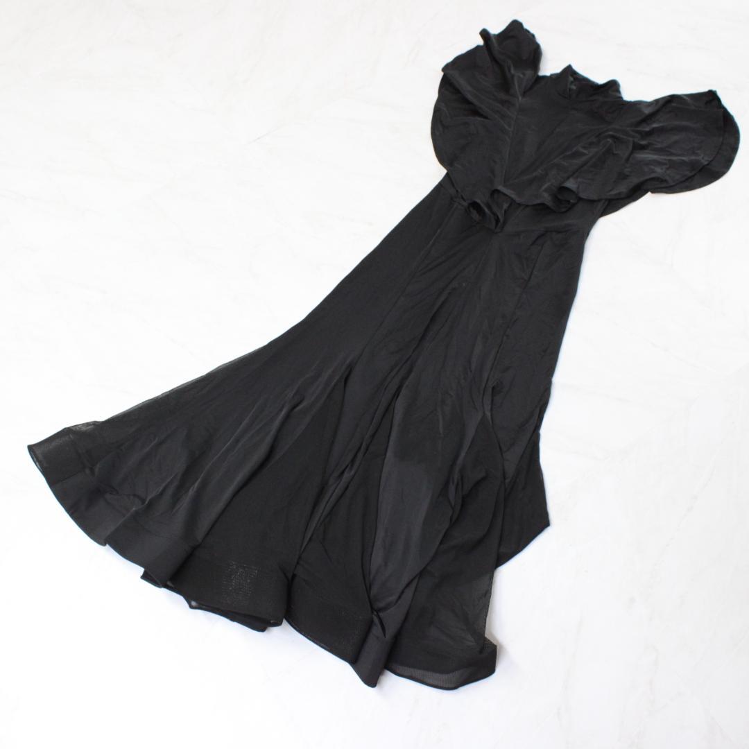 【美品 社交ダンス衣装】ワンピース ドレス YIGUWUDAO 黒 かわいい