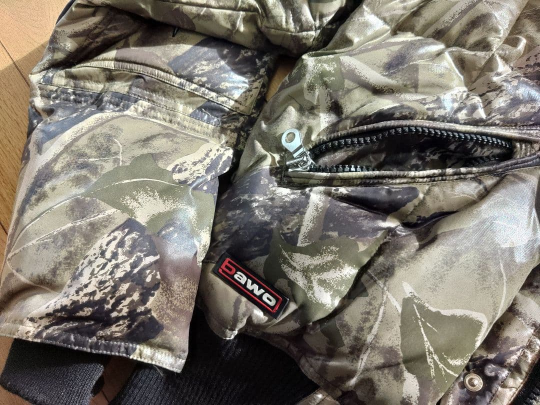 東レバウオ迷彩ファー付きフードジャケット