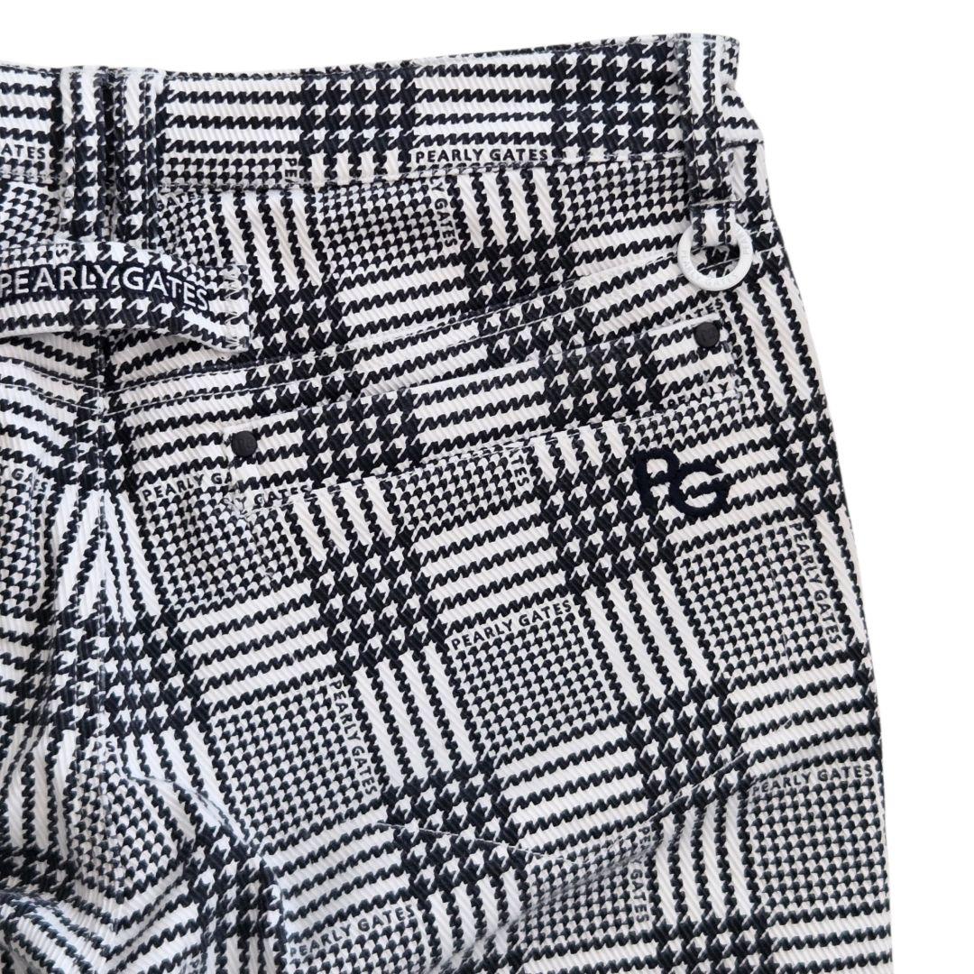 PEARLY GATES チェック柄 ゴルフ パンツ 千鳥格子 ロゴ