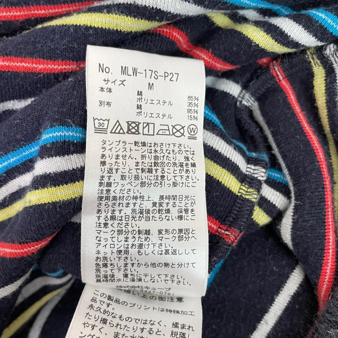 MARK&LONA ワンピース M ノースリーブ ボーダー スカルロゴ ゴルフ