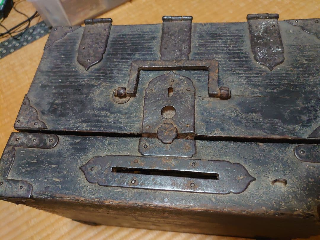 江戸時代 銭箱 入れ物 レトロ アンティーク 希少 インテリア レア