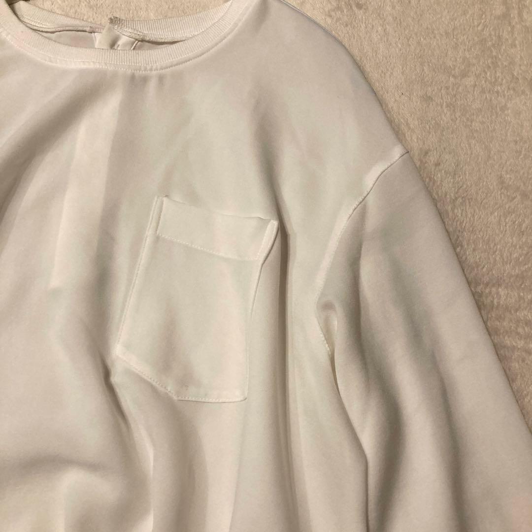 RIVE DROITE ジョーゼットポケットブラウス　ホワイト シアー 白