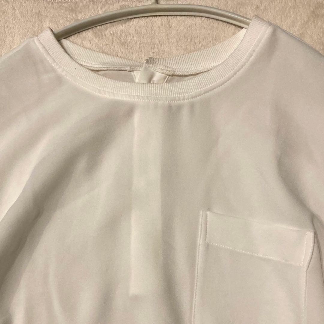 RIVE DROITE ジョーゼットポケットブラウス　ホワイト シアー 白