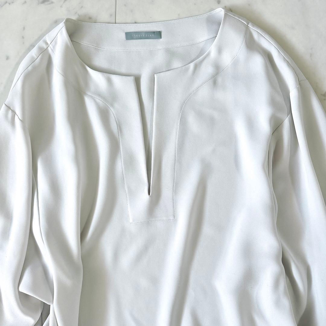 美品＊セオリーリュクス VITALIA トリアセブラウス とろみシャツ 洗える