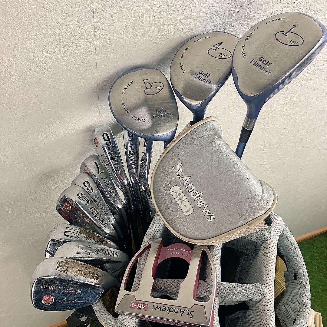 初心者　レディース　ゴルフ　セット　HONMA ホンマ　ピンクモグラ　NIKE