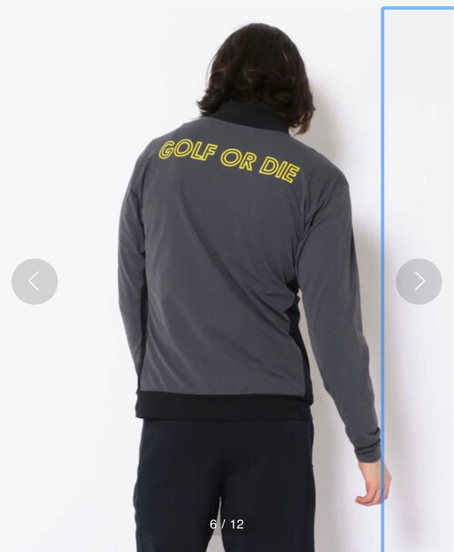 MARK AND LONA ゴルフジャケット 黒 グレー 46